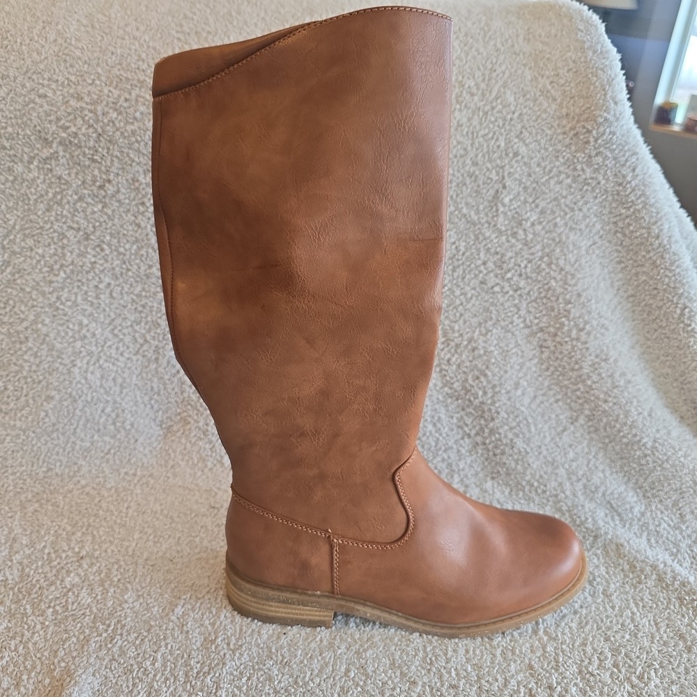 B.O.C. By Born Women's Celine Tan Knee-High Riding Boot Side Zip Size 10 NWT - Picture 3 of 13